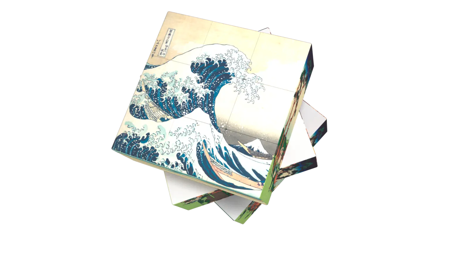 KUBIKO cube featuring The Great Wave off Kanagawa